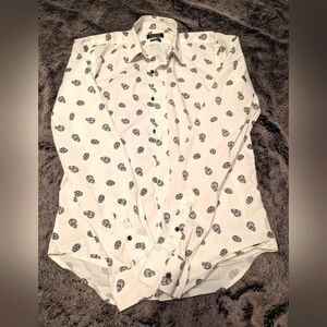 Zara Man Skulls Long Sleeve Shirt S